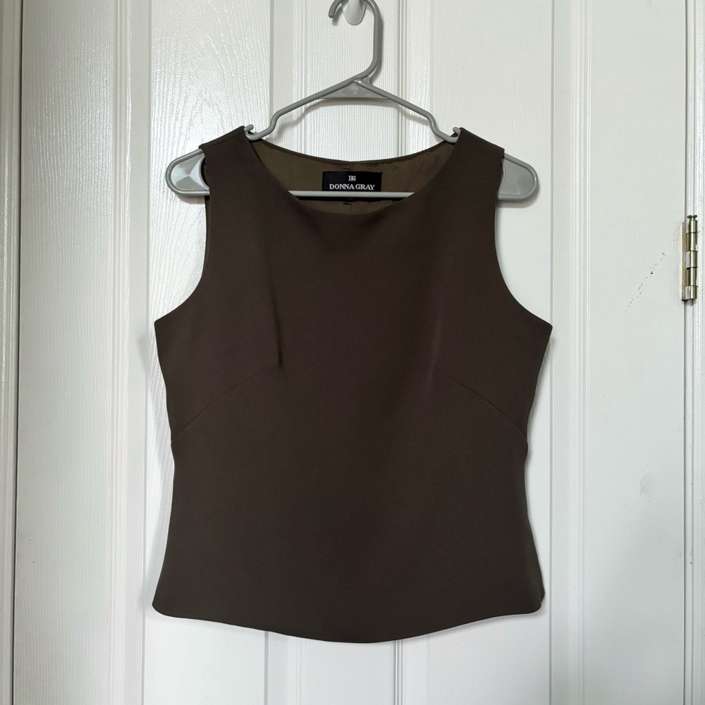 Army Green sleeveless suit top tank vintage
